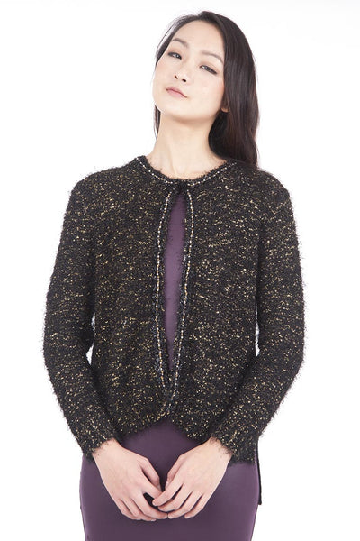 Smart Hook Fastening Cardigan-White -S/M - UK (8-10)