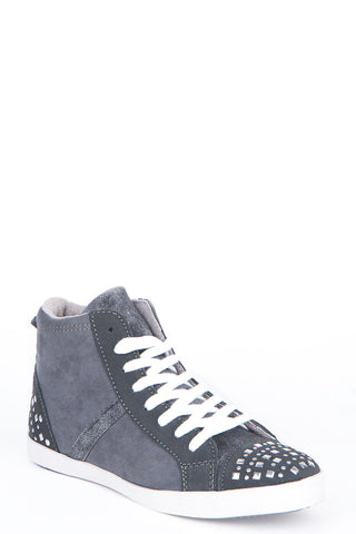 Stud Detail Faux Suede Trainer Boot-Khaki-UK 3 - EU 36