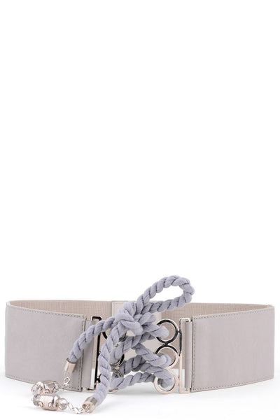 Grey Oversized Belt -Grey-Length - 72cm