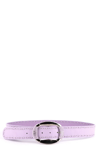 Lilac Belt With Stitch Detail-Lilac-Length - 85cm