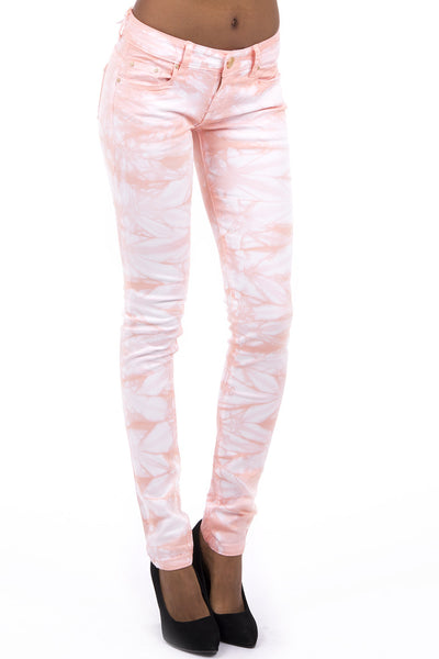 Tie Dye Jeans-Coral-UK 8 - EU 36