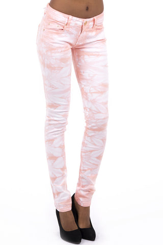 Tie Dye Jeans-Coral-UK 8 - EU 36