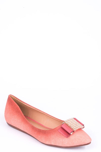 Pointy Pumps With Diamante Buckle-Black-UK 5 - EU 38