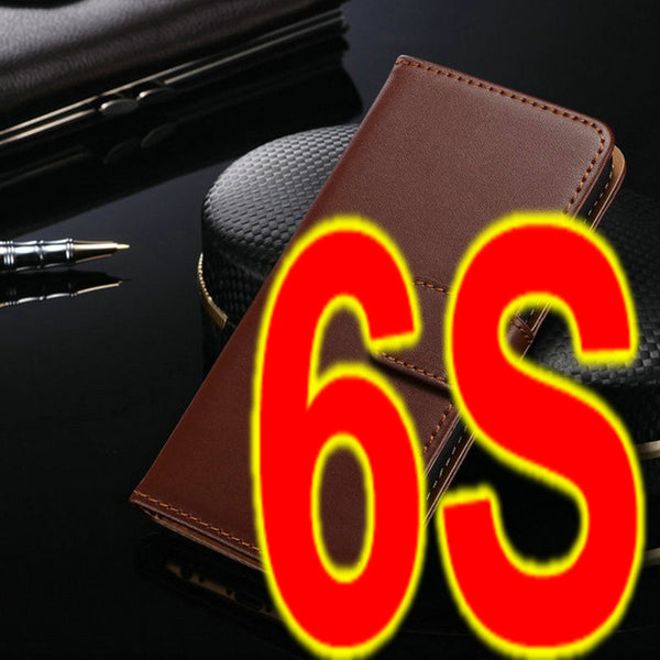 Genuine Leather Wallet Stand Design Case leather case for iphone 6 Phone Bag Cover Luxury with Card Holder Drop Ship