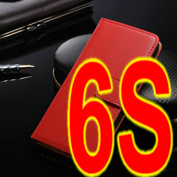 Genuine Leather Wallet Stand Design Case leather case for iphone 6 Phone Bag Cover Luxury with Card Holder Drop Ship