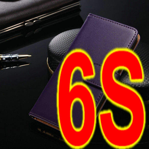 Genuine Leather Wallet Stand Design Case leather case for iphone 6 Phone Bag Cover Luxury with Card Holder Drop Ship