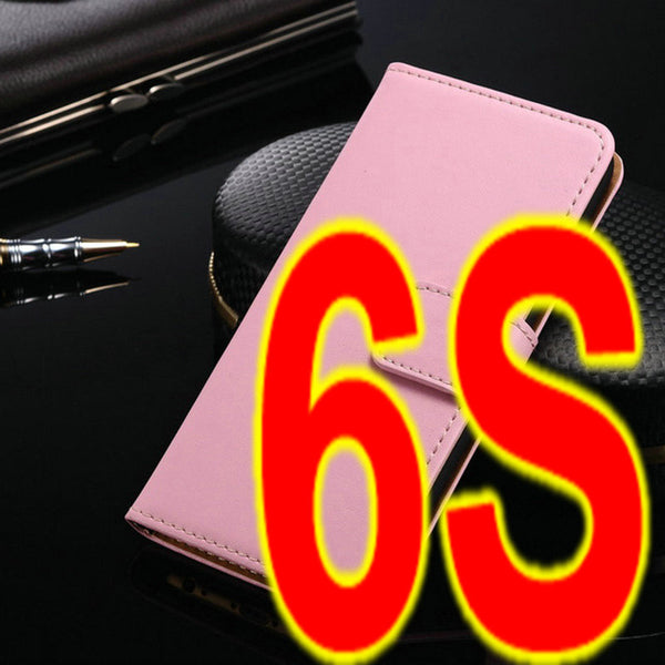 Genuine Leather Wallet Stand Design Case leather case for iphone 6 Phone Bag Cover Luxury with Card Holder Drop Ship