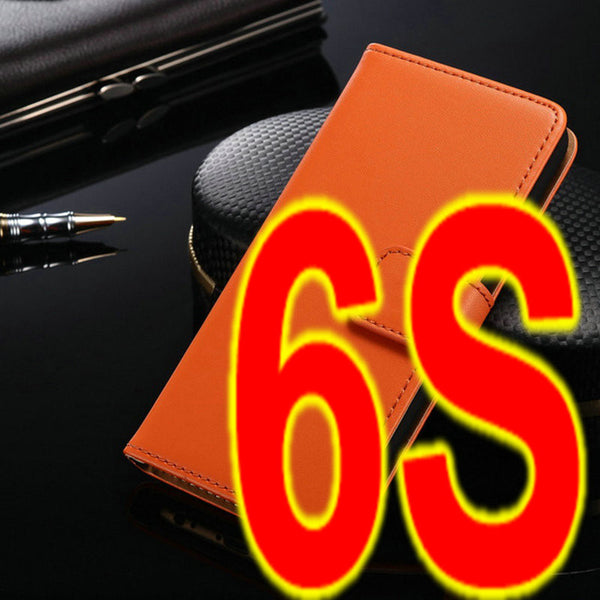 Genuine Leather Wallet Stand Design Case leather case for iphone 6 Phone Bag Cover Luxury with Card Holder Drop Ship