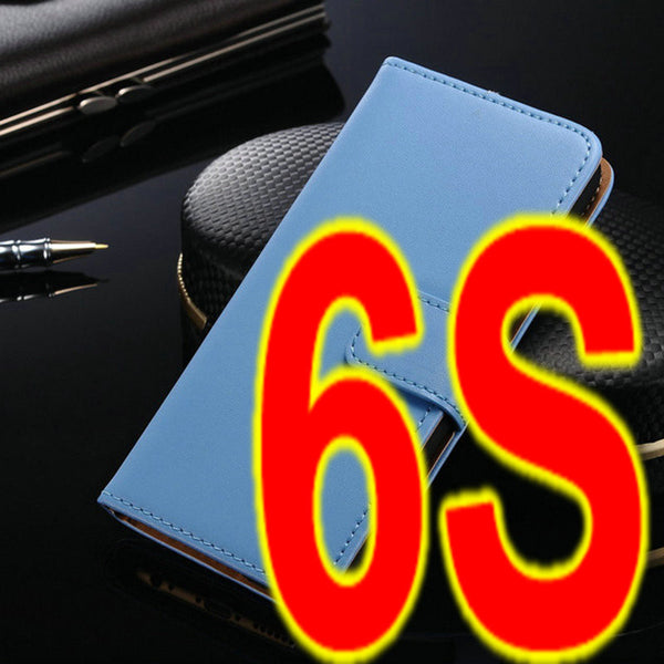 Genuine Leather Wallet Stand Design Case leather case for iphone 6 Phone Bag Cover Luxury with Card Holder Drop Ship