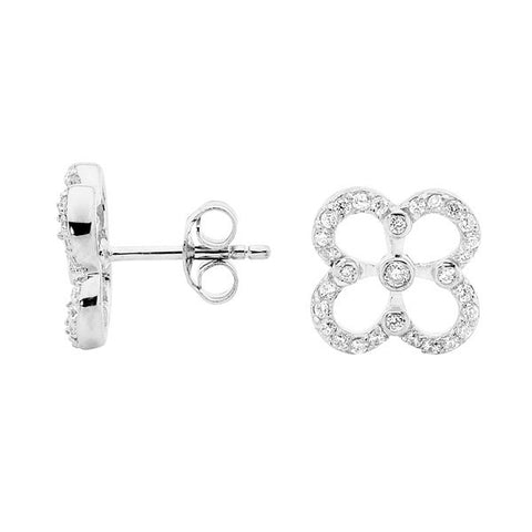 GEORGINI CZ CLOVER STUDS