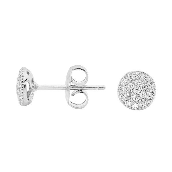 GEORGINI WHITE CZ PETITE STUDS