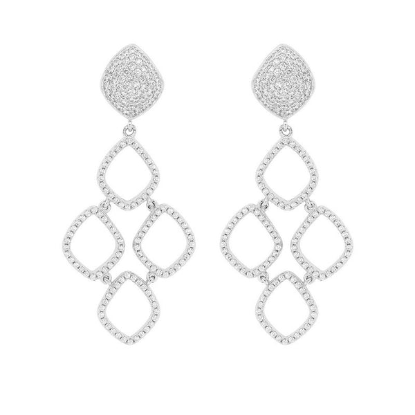 SOHO CZ DROP EARRINGS SILVER