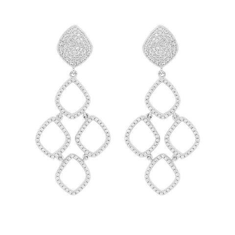 SOHO CZ DROP EARRINGS SILVER