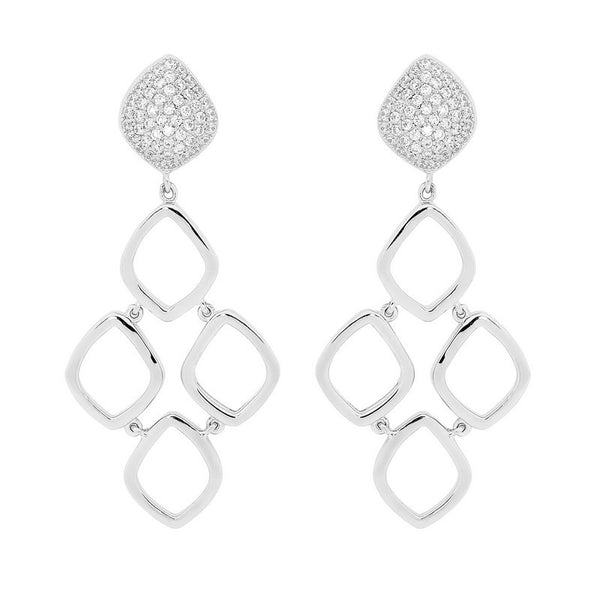 SOHO HI SHINE DROP EARRINGS SILVER