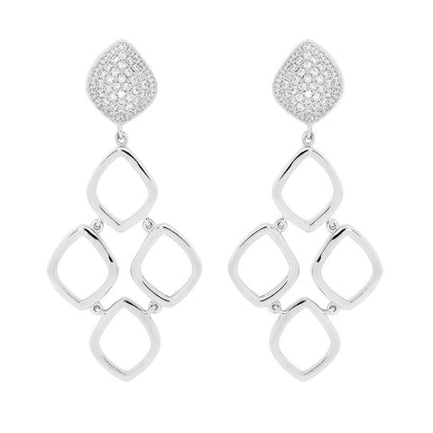 SOHO HI SHINE DROP EARRINGS SILVER