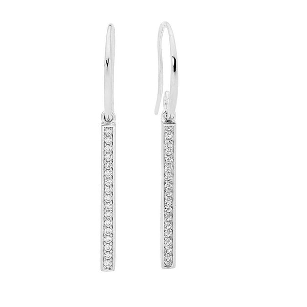 LIBERTY STRAIGHT DROP EARRINGS SILVER