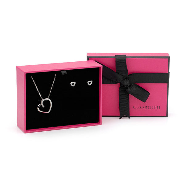 GEORGINI HEART GIFT SET NECKLACE AND EARRINGS