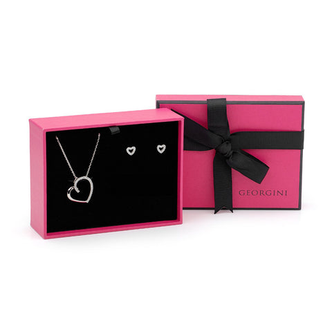 GEORGINI HEART GIFT SET NECKLACE AND EARRINGS