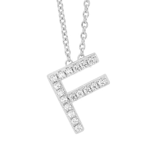 PETITE INTIAL F SILVER