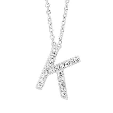 PETITE INTIAL K SILVER