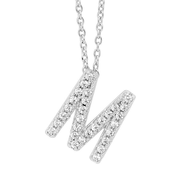 PETITE INTIAL M SILVER