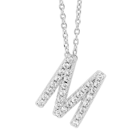 PETITE INTIAL M SILVER