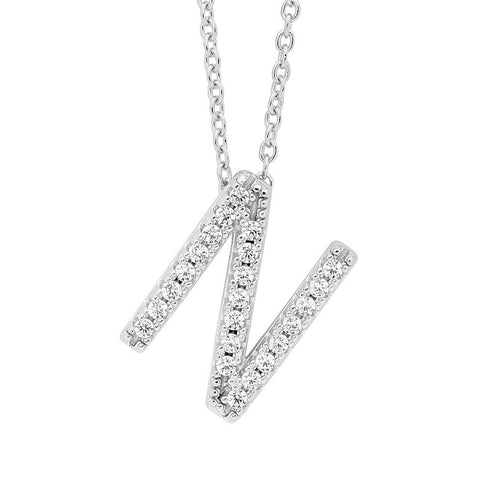 PETITE INTIAL N SILVER