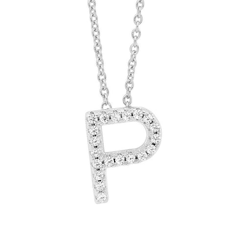 PETITE INITIAL P SILVER