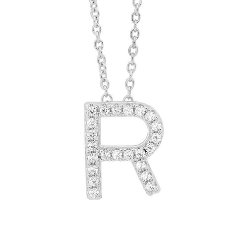 PETITE INTIAL R SILVER