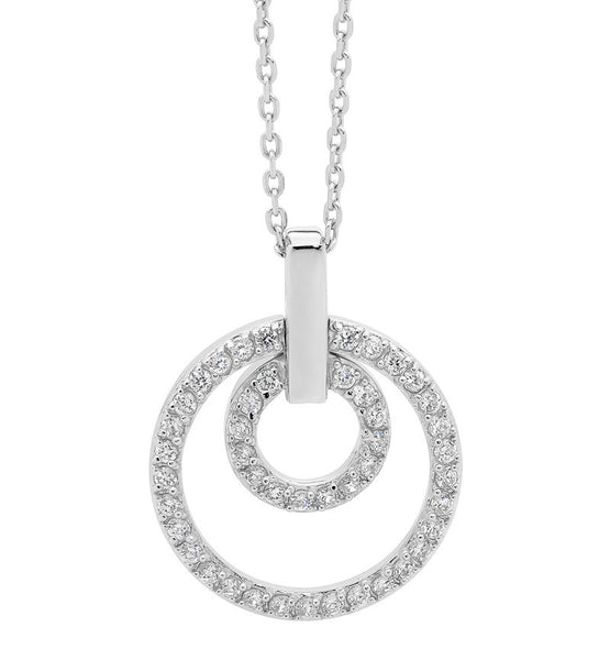 GEORGINI DOUBLE CIRCLE SWING PENDANT