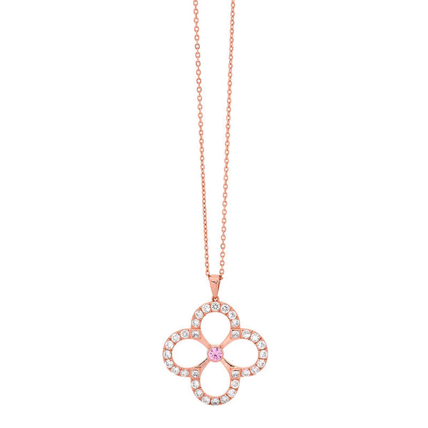 GEORGINI ROSE GOLD CLOVER PENDANT