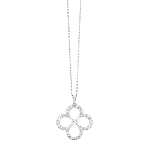 GEORGINI CZ CLOVER PENDANT