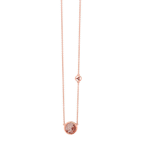 GEORGINI COFFEE CZ ROSE GOLD NECKLACE