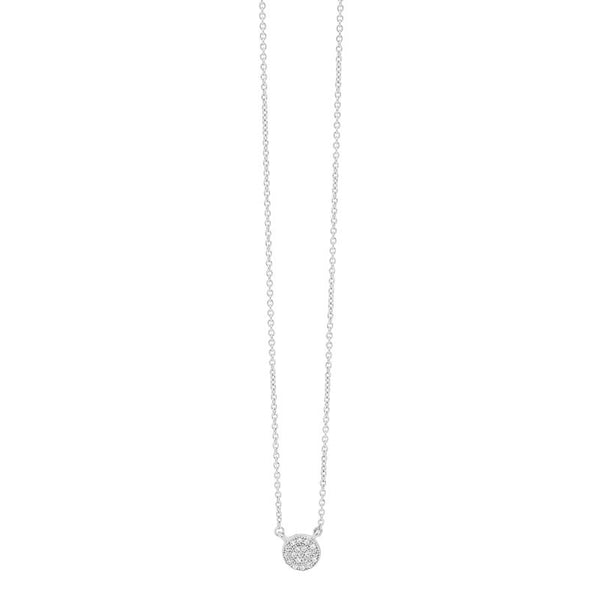 GEORGINI PETITE CZ DISC NECKLACE