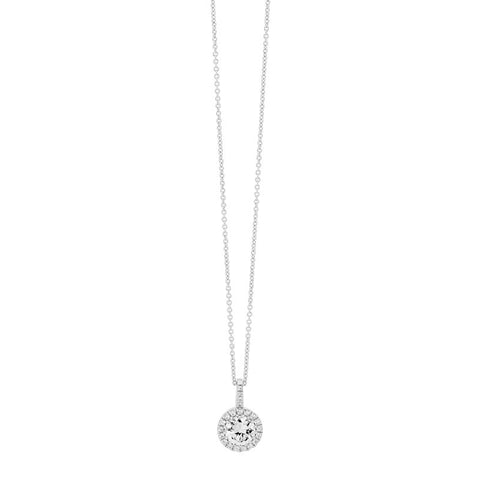 GEORGINI CZ HALO SILVER PENDANT