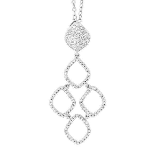 SOHO CZ DROP PENDANT SILVER