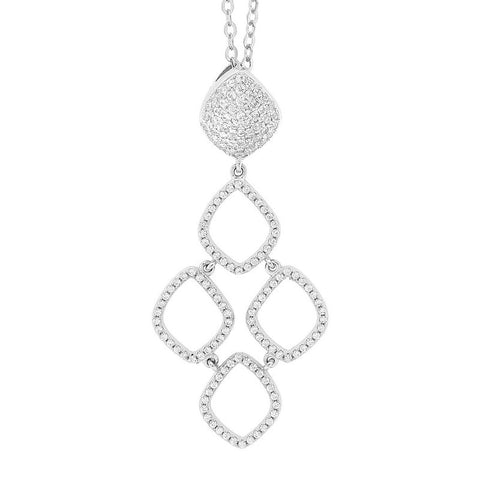 SOHO CZ DROP PENDANT SILVER