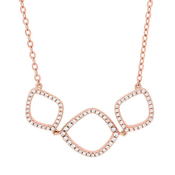 MADISON ROSEGOLD HOLLOW NECKLACE SILVER
