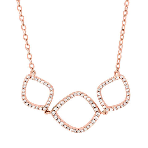 MADISON ROSEGOLD HOLLOW NECKLACE SILVER