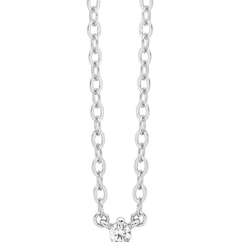 CZ CROSS PENDANT SILVER