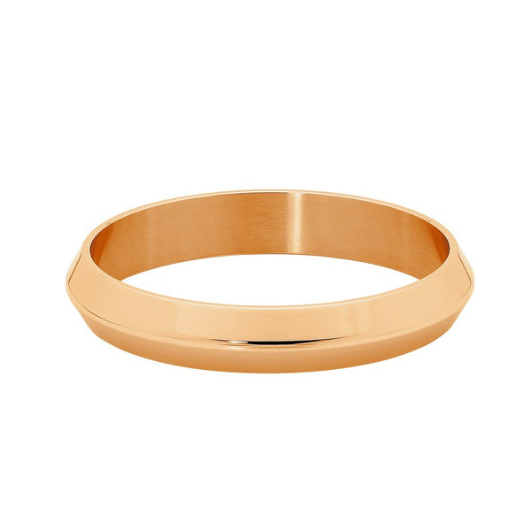 KNIFE EDGE ROSE GOLD BANGLE