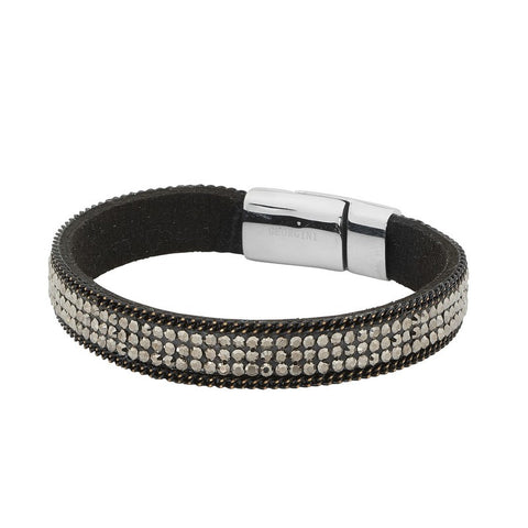 WRAP BRACELET 18.5cm GREY/BLACK