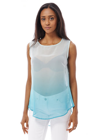 Teal Mesh Top Available In Plus Sizes-Teal-UK 16 - EU 44