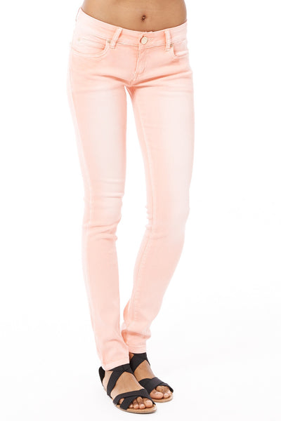 Coral Stretch Skinny Jeans-Coral-UK 8 - EU 36