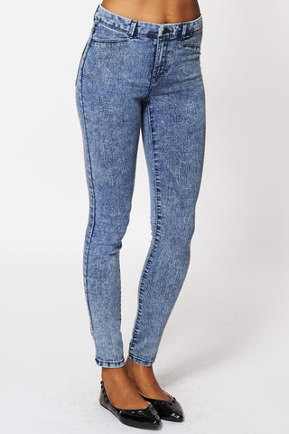 Blue Super Skinny Stretch Denim Jeggings Ex-Branded-Blue -16