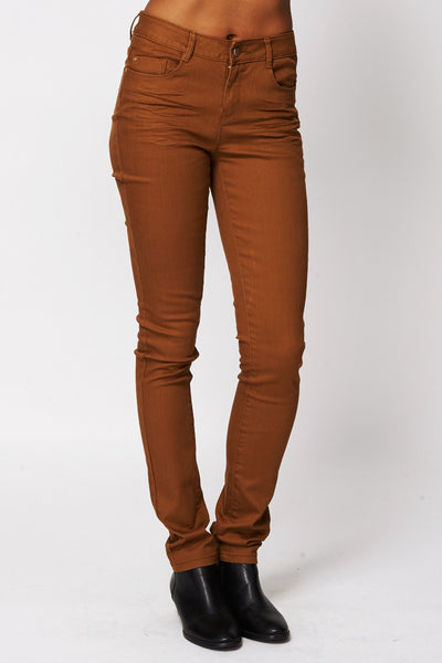 Slim Fit Camel Jeans-Camel-UK 8 - EU 36