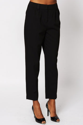 Black 3/4 Leg Trousers-Black-UK 6 - EU 34