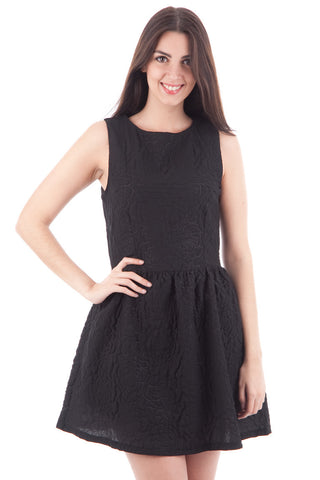 Sleeveless Skater Dress-White -UK 12 - EU 40