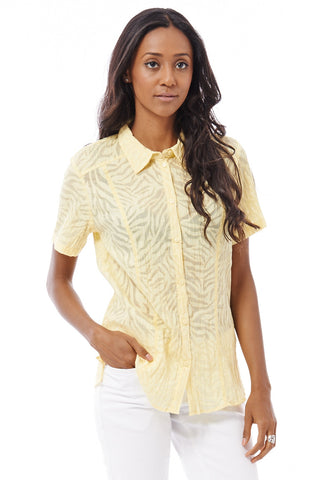 Creased Detail Shirt Available In Plus Sizes-Green-UK 22 - EU 50