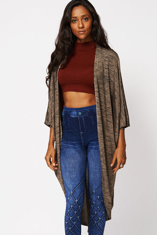 Batwing Throwover Cardigan-Mocha-S/M - UK (8 -10)